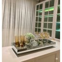 Ver imagem 2 de Bandeja Espelho Prata Sala Cozinha Decorar 50x25 Inova Decor