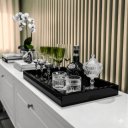 Ver imagem 1 de Bandeja Vidro Preto Decoração 50x30 Inova Decor