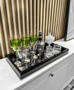 Ver imagem 4 de Bandeja Vidro Preto Decoração 50x30 Inova Decor