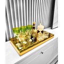 Ver imagem 4 de Bandeja Dourada Espelhada Decorativa 50x35 Inova Decor