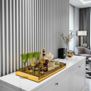 Ver imagem 1 de Bandeja Dourada Espelhada Decorativa 50x35 Inova Decor