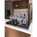 Ver imagem 3 de Bandeja Espelhada Fumê para Bar Sala Cozinha Decoração