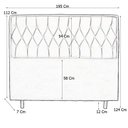 Ver imagem 3 de Cabeceira Cama Box King Jadi 195cm Suede Azul Marinho