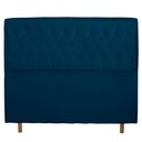 Ver imagem 2 de Cabeceira Cama Box King Jadi 195cm Suede Azul Marinho
