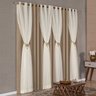Cortina Blackout Styllus Chocolate com Voil 4,00M x 2,70M - Corta-Luz - 1
