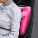 Ver imagem 4 de Travesseiro de Viagem Inflável Apoio de Pescoço Cabeça e Lombar Rosa Portátil Utimix