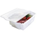 Ver imagem 4 de Kit 3 Caixas Organizadoras de Plástico 15l com Tampa Alimentos 56x34cm Empilháveis