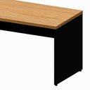 Ver imagem 4 de Mesa Escrivaninha 1,80m X 0,70m Pés Painel 100% Mdf F5 Cor:freijó com Preto