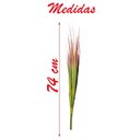 Ver imagem 2 de Kit 2 Folhagem Capim Verde Ponta Avermelhada Artificial 74cm