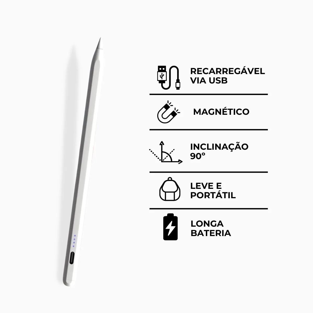 Caneta Digital Universal Touchscreen Ponta Fina Precisão - 9