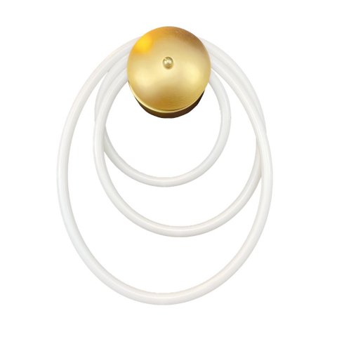 Arandela Moderna Hose Dourada 38cm Led 50w 3000k Bivolt Ds8256 Delis