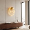 Ver imagem 6 de Arandela Moderna Hose Dourada 38cm Led 50w 3000k Bivolt Ds8256 Delis