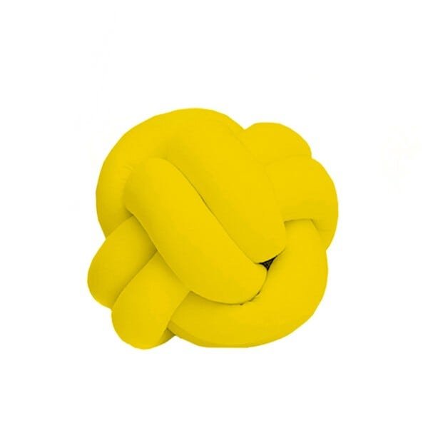 Kit de Almofadas Cheias com Nó Tie Dye Amarelo 03 Peças - 4