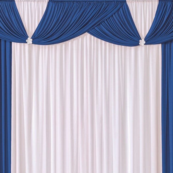 Cortina Londrina Azul/Branco 2,00M x 1,70M para Varão Simples - 3