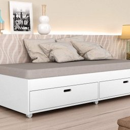 Cama Solteiro 2 Gavetas Puff Conquista Móveis - 6 Cama Solteiro 2 Gavetas Puff Conquista Móveis - 6