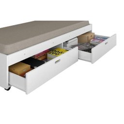 Cama Solteiro 2 Gavetas Puff Conquista Móveis - 5 Cama Solteiro 2 Gavetas Puff Conquista Móveis - 5