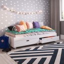 Ver imagem 1 de Cama Solteiro 2 Gavetas Puff Conquista Móveis