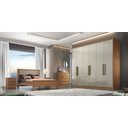 Ver imagem 1 de Guarda Roupa Casal 100% Mdf 6 Portas 6 Gavetas - Linea-cumaru/fendi - Móveis Novo Horizonte