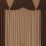 Cortina Londrina Tabaco/Avelã 4,00M x 2,60M para Varão Simples - 3