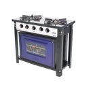 Ver imagem 1 de Fogão Industrial Branco com Forno Azul 2 Bocas Duplas Bravo BR2BF - Venâncio