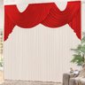 Cortina Thati Palha/Vermelho 3,00M x 2,60M para Varão Simples - 1