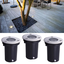 Ver imagem 1 de Kit Com 3 Balizadores Led SMD Blindado 1W Bivolt Spot De Embutir Em Piso Chão Gramado Escada Jardim