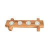 Porta Velas com suporte em Madeira Nobre + 4 Velas Decoração - 1