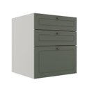 Ver imagem 1 de Módulo Balcao 60cm 3 Gavetas 100% Mdf Cozinha Modulada Provence Robel Fendi/salvia