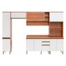 Cozinha Modulada Telasul Thela Macadâmia Thela Macadâmia 5 Peças (2aéreos+1balcão+2paneleiros) - 5