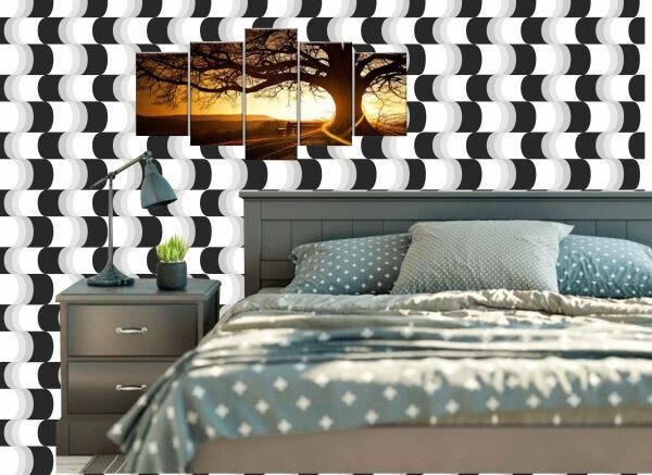 Adesivo de parede Decorativo Abstrato 11 - Rolo com 1 Metro x 0,58cm - 2
