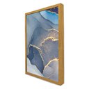 Ver imagem 5 de Quadro Decorativo Abstrato Mármore Azul Clean em Moldura Caixa TaColado Moldura Trad 1cm Branca sem