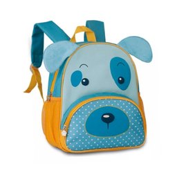 Mochila Cachorro Azul Infantil com Alças de Costas Menina - 1