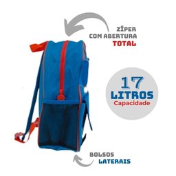 Mochila Cachorro Azul Infantil com Alças de Costas Menina - 4
