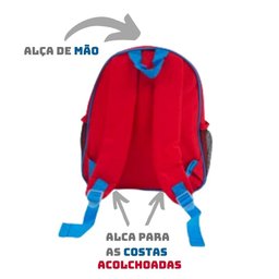 Mochila Cachorro Azul Infantil com Alças de Costas Menina - 5