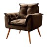 Conjunto Namoradeira + Poltrona Opala Veludo Marrom Chocolate - Speciale Home - 3