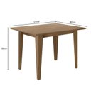 Ver imagem 3 de Conjunto Mesa de Jantar Kate 120cm 4 Cadeiras Linea Revestidas em Suede Carvalho/Marfim Yescasa