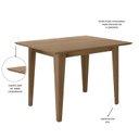 Ver imagem 5 de Conjunto Mesa de Jantar Kate 120cm 4 Cadeiras Linea Revestidas em Suede Carvalho/Marfim Yescasa