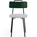 Ver imagem 3 de Cadeira Decorativa Estofada Para Sala de Jantar Barcelona L02 Facto Verde Musgo Linho Cinza - Lyam