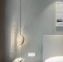 Ver imagem 5 de Lustre Pendente Led 7w Saturno Globo Cristal Dourado 3000k Bivolt