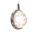 Ver imagem 3 de Lustre Pendente Led 7w Saturno Globo Cristal Dourado 3000k Bivolt
