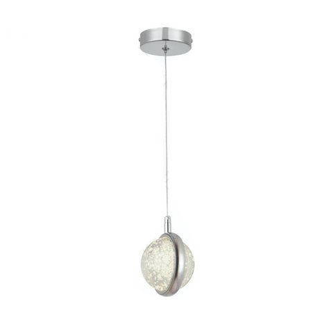 Lustre Pendente Led 7w Saturno Globo Cristal Dourado 3000k Bivolt