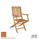 Ver imagem 1 de Cadeira de Madeira Maciça Dobrável com Braços Ipanema Mestra Marrom/Polisten Jatobá