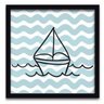 Conjunto Quadros Decorativos Infantil 4 pçs 20x20 Marinheiro - Moldura Preta - 3