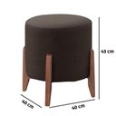 Ver imagem 3 de Kit 2 Puff Decorativo para Sala Redondo Luxo Roma Corino Marrom