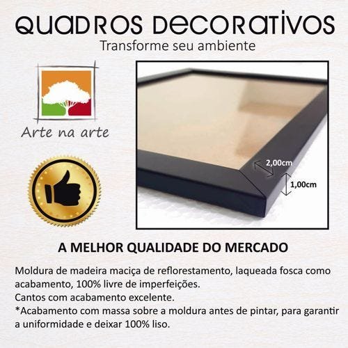 Conjunto Quadros Decorativos 3 peças 30x60 Praia Paraiso - Moldura Preta - 7