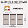 Conjunto Quadros Decorativos 3 peças 30x60 Praia Paraiso - Moldura Preta - 5