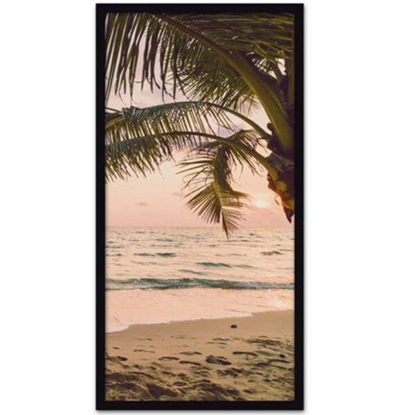 Conjunto Quadros Decorativos 3 peças 30x60 Praia Paraiso - Moldura Preta - 4