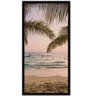 Conjunto Quadros Decorativos 3 peças 30x60 Praia Paraiso - Moldura Preta - 3