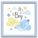 Ver imagem 3 de Conjunto Quadros Decorativos 4 peças 20x20 Its a Boy - Moldura Azul Claro