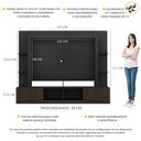 Ver imagem 3 de Estante Rack com Painel e Suporte Tv 65" Moscou Multimóveis Preto/tenerife